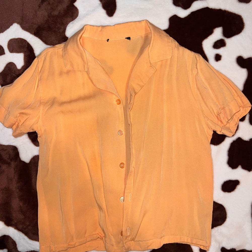 Orange Button-Up Shirt